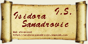 Isidora Sanadrović vizit kartica